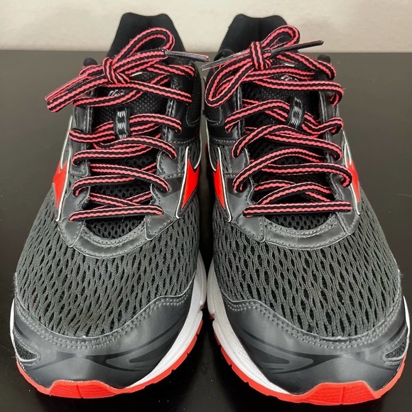 Mizuno Wave Inspire 13 Size 8 Gray Orange Athletic Running Shoes Women's US - Picture 6 of 11